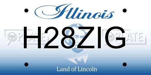 H28ZIG Illinois License Plate