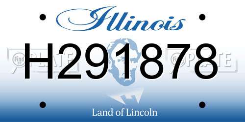 H291878 Illinois License Plate