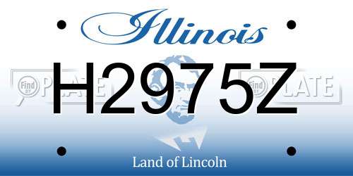 H2975Z Illinois License Plate