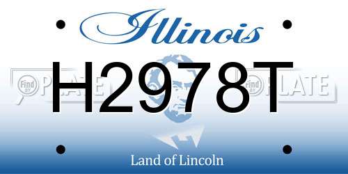 H2978T Illinois License Plate