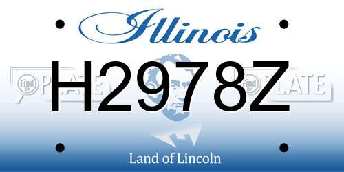 H2978Z Illinois License Plate