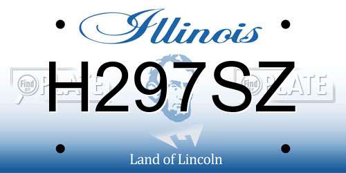 H297SZ Illinois License Plate