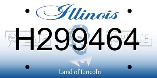 H299464 Illinois License Plate