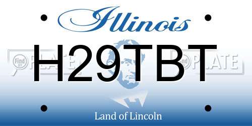 H29TBT Illinois License Plate