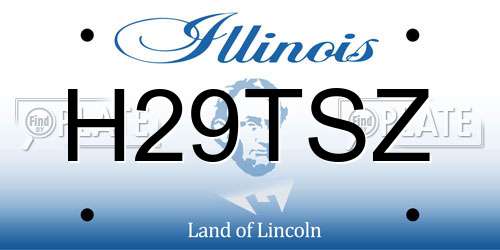 H29TSZ Illinois License Plate