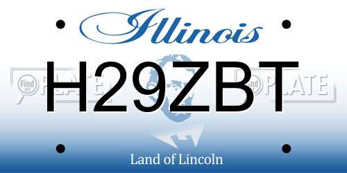 H29ZBT Illinois License Plate