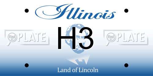 H3 Illinois License Plate