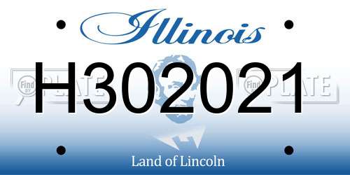 H302021 Illinois License Plate