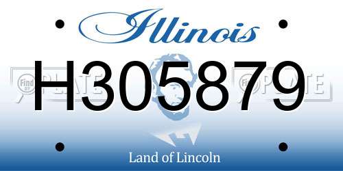 H305879 Illinois License Plate