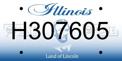 H307605 Illinois License Plate