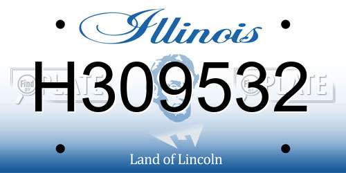 H309532 Illinois License Plate