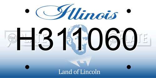 H311060 Illinois License Plate