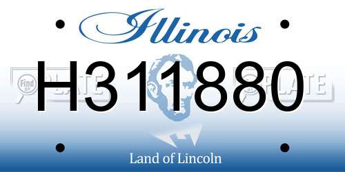 H311880 Illinois License Plate
