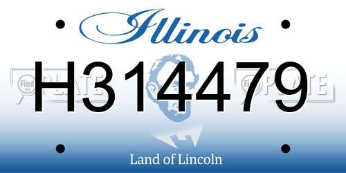 H314479 Illinois License Plate