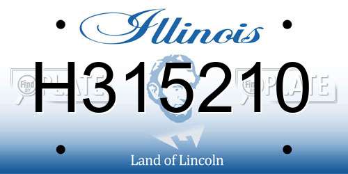 H315210 Illinois License Plate