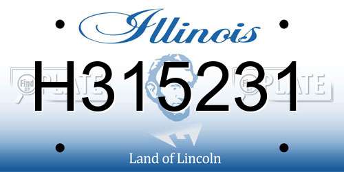 H315231 Illinois License Plate