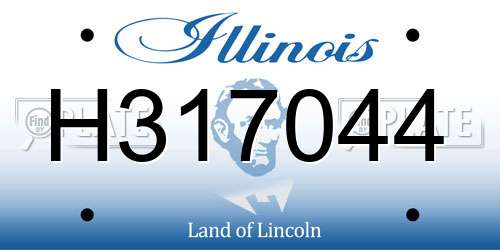 H317044 Illinois License Plate