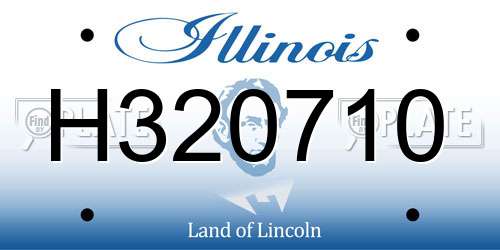H320710 Illinois License Plate