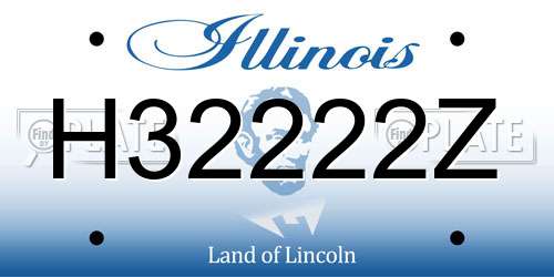H32222Z Illinois License Plate
