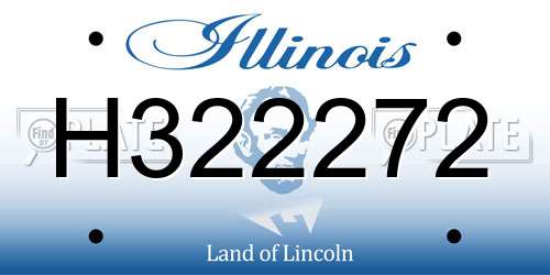 H322272 Illinois License Plate