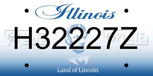 H32227Z Illinois License Plate