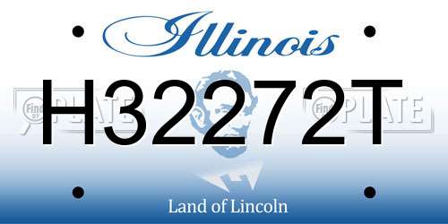 H32272T Illinois License Plate