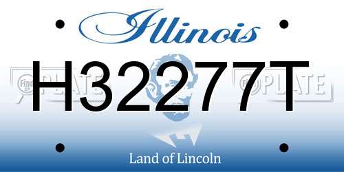H32277T Illinois License Plate