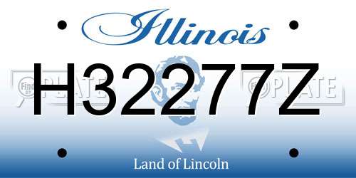 H32277Z Illinois License Plate