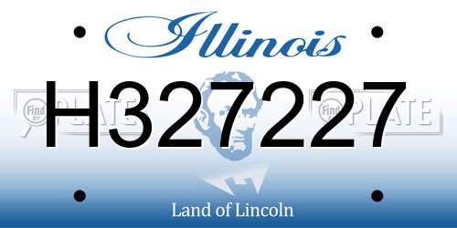 H327227 Illinois License Plate