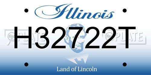 H32722T Illinois License Plate