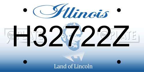 H32722Z Illinois License Plate