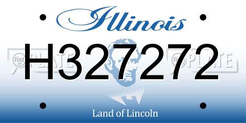 H327272 Illinois License Plate