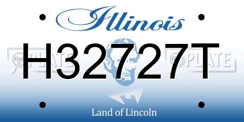 H32727T Illinois License Plate