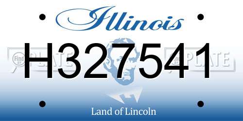 H327541 Illinois License Plate