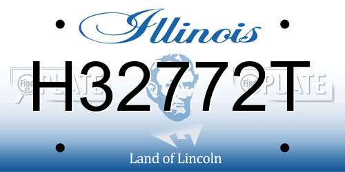 H32772T Illinois License Plate