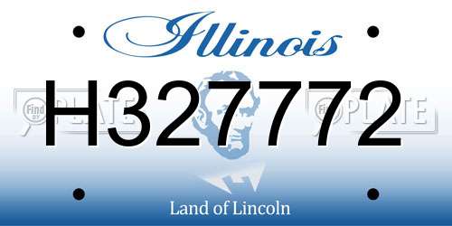 H327772 Illinois License Plate