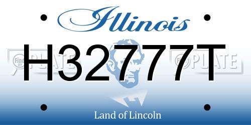 H32777T Illinois License Plate