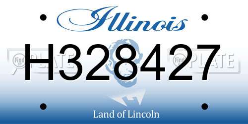 H328427 Illinois License Plate