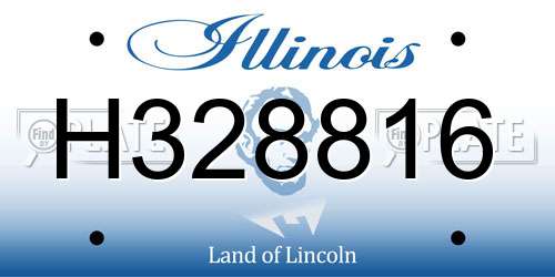 H328816 Illinois License Plate