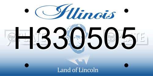 H330505 Illinois License Plate