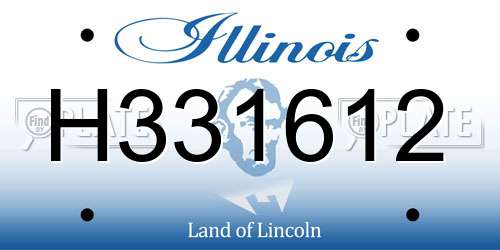 H331612 Illinois License Plate