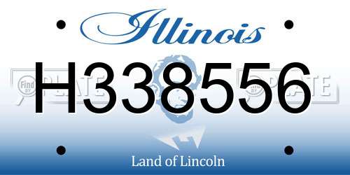 H338556 Illinois License Plate