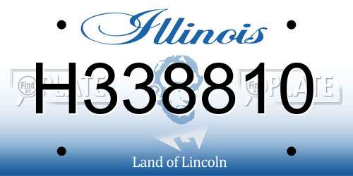 H338810 Illinois License Plate