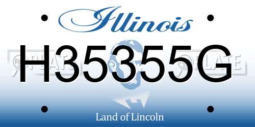 H35355G Illinois License Plate
