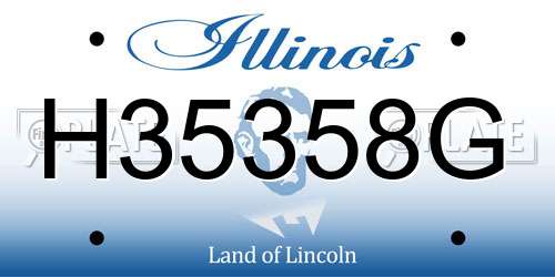H35358G Illinois License Plate