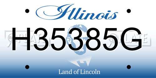 H35385G Illinois License Plate