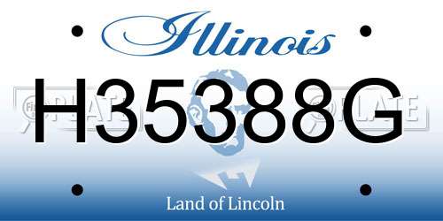 H35388G Illinois License Plate