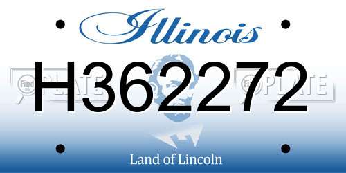 H362272 Illinois License Plate
