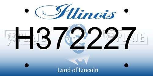 H372227 Illinois License Plate
