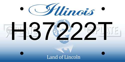 H37222T Illinois License Plate